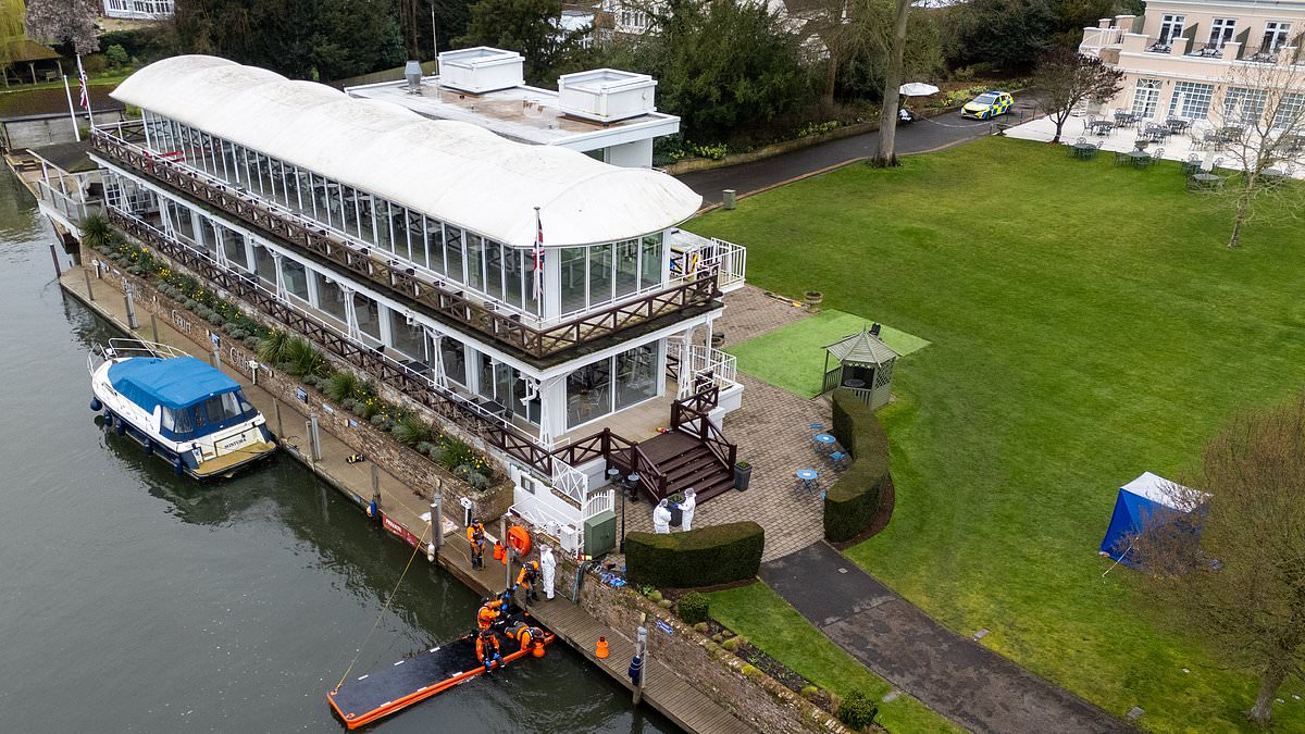 Murder probe launched after woman is found dead by private members’ club on River Thames: Police arrest man, 44