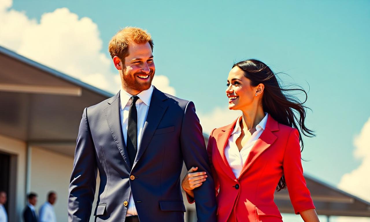 Harry and Meghan arrive in Australia for four-day tour