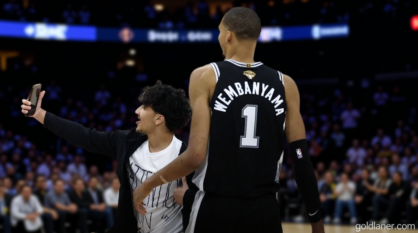 Fan runs onto court to take selfie with ‘surprised’ Victor Wembanyama during NBA Finals Game 1