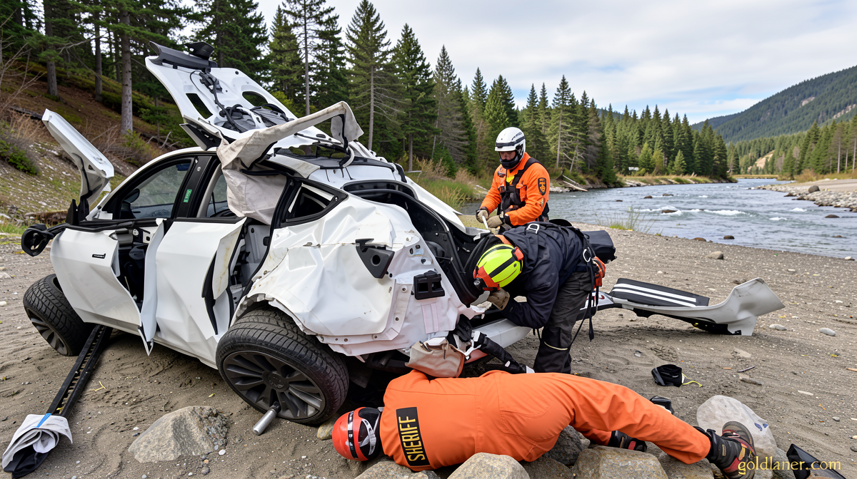 Charges dropped against California radiologist who drove Tesla carrying family off cliff