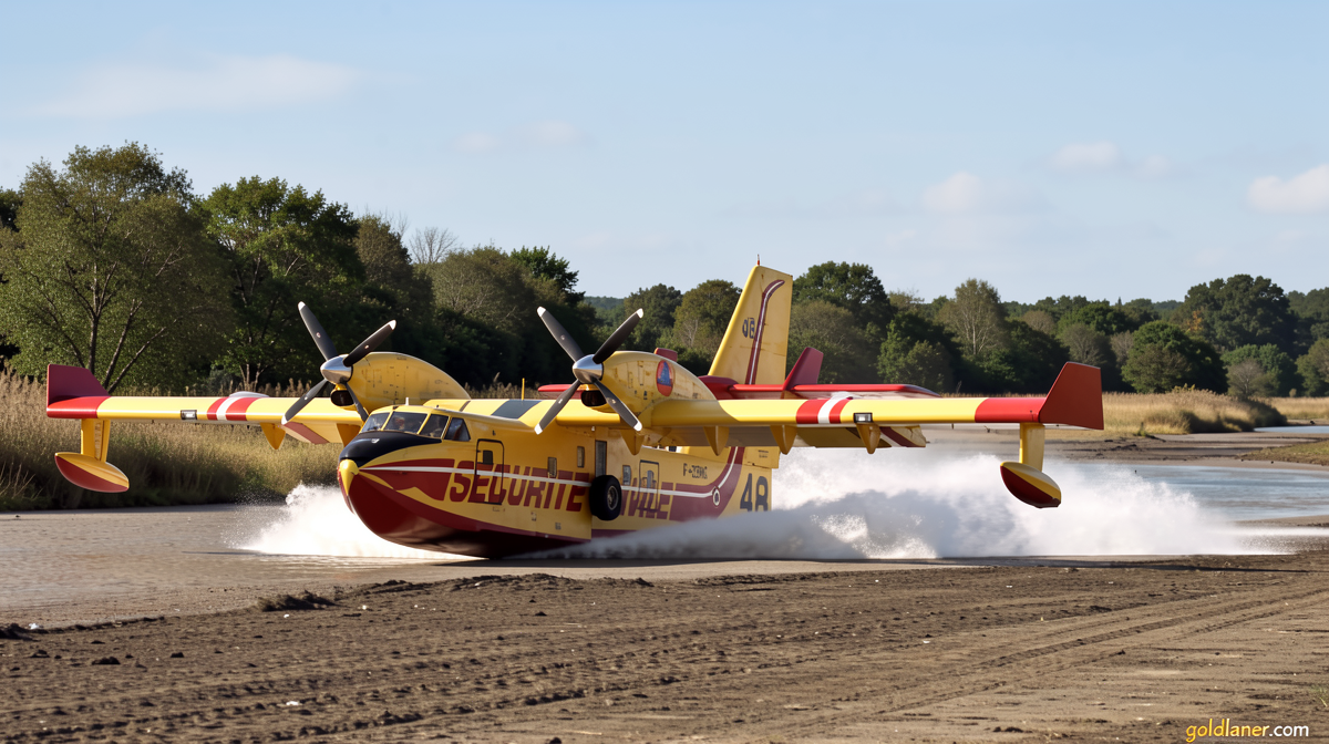 Planes scoop up water from River Seine in effort to battle wildfire near Paris
