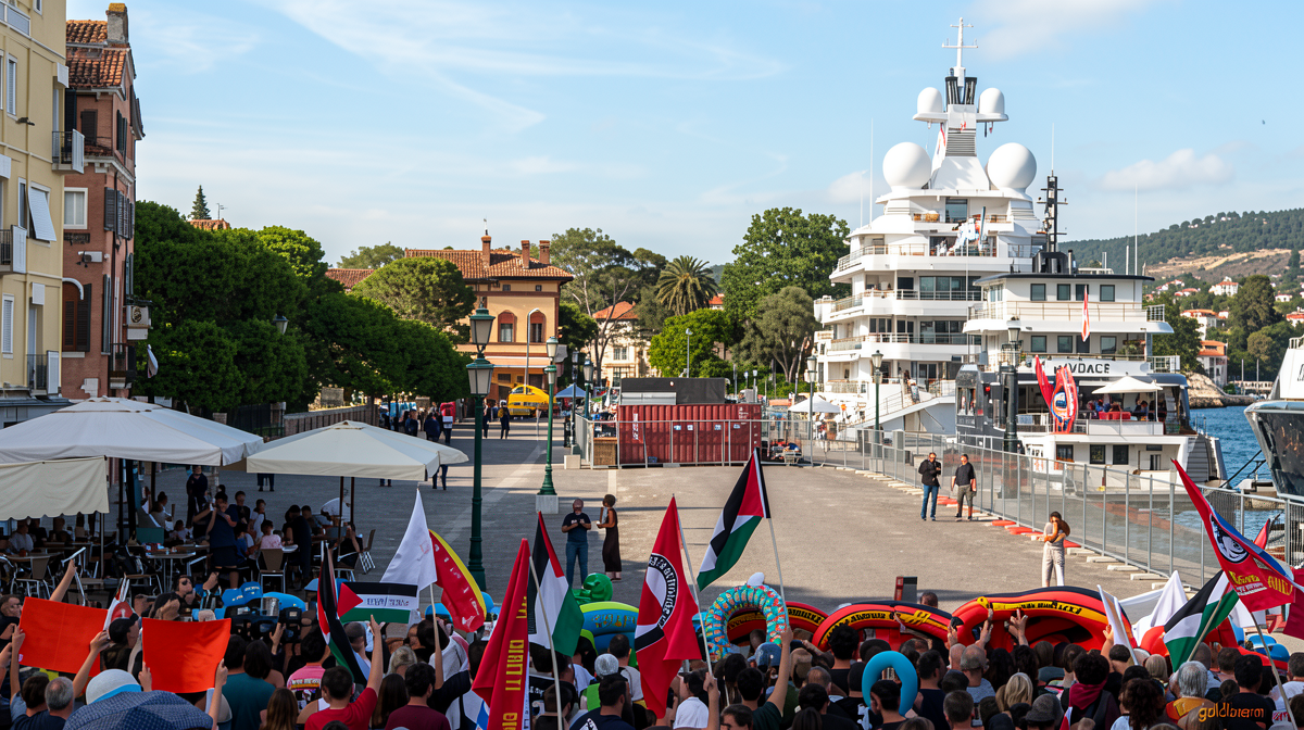 Venice protesters clash with police as Trump envoy’s mega yacht crashes their party