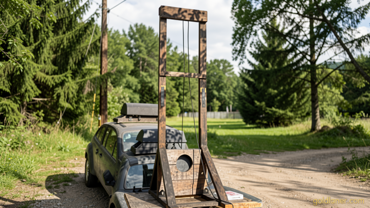 Man arrested near US Capitol after driving from California with a guillotine in his truckbed